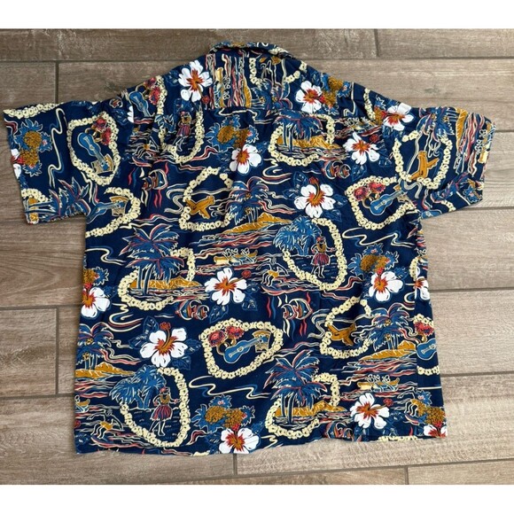 VTG Hilo Hattie’s Authentic Hawaiian Aloha Shirt Men's 2XL All Over Floral HTF - Picture 2 of 7